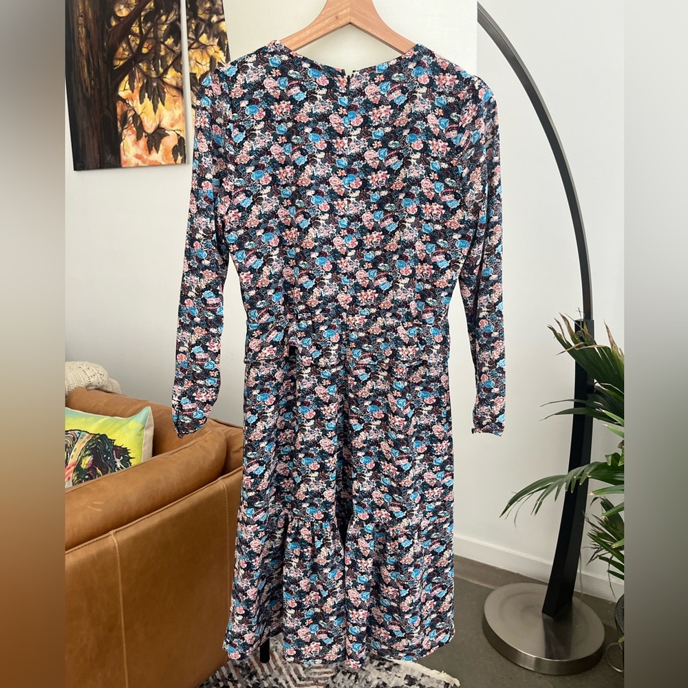 J. Crew Long Sleeve Ruffle Midi Dress - Picture 6 of 7